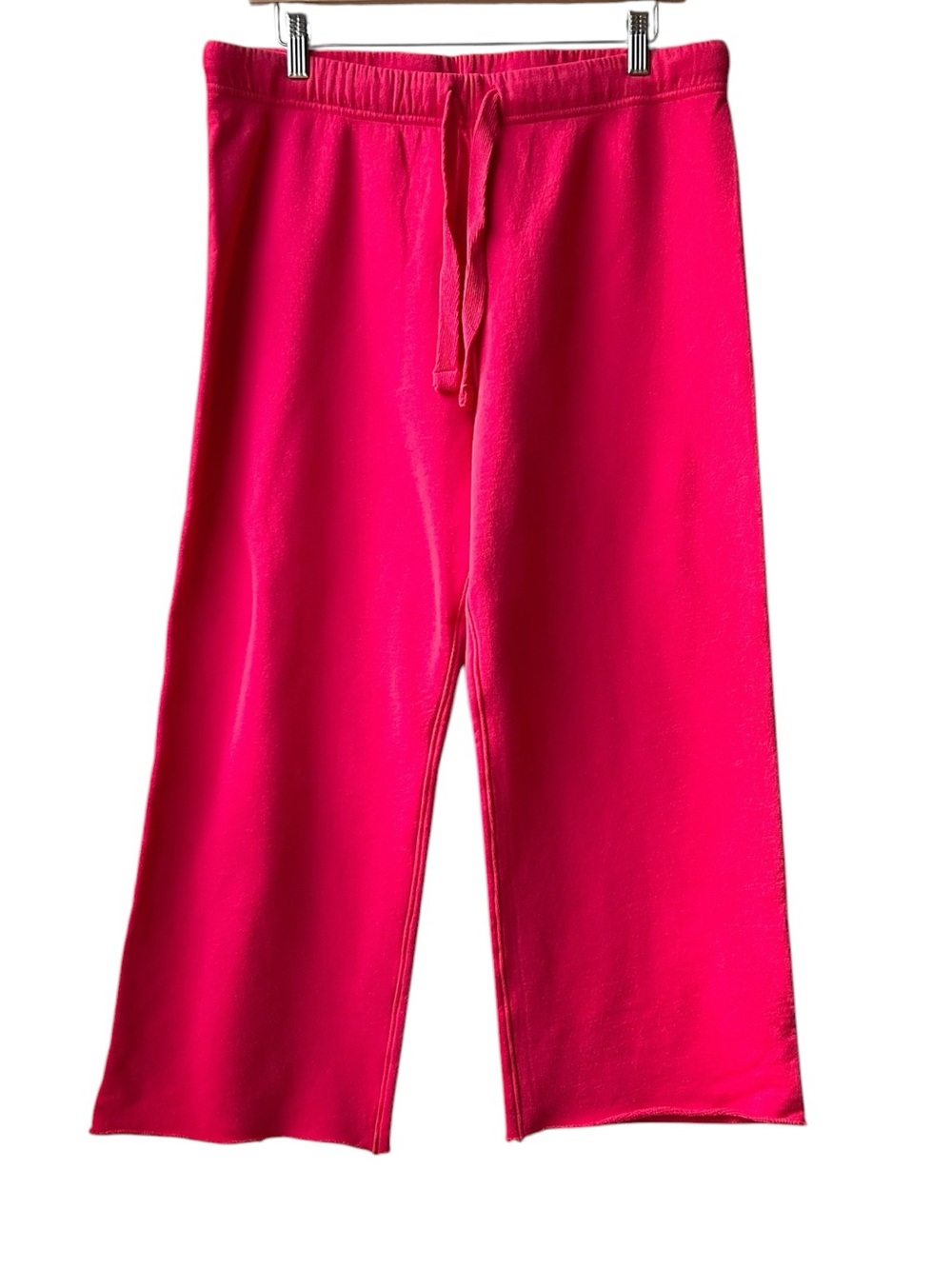 NWOT Frank & Eileen Catherine Favorite Red Cotton Crop Sweatpants Sz L - Picture 6 of 16